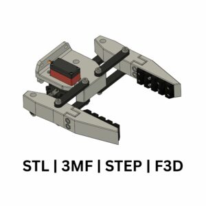 3D printed robot gripper with DS3225 servo installed
