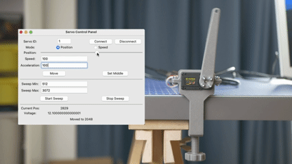Simple GUI Python app to controll STS3215 servo bus motor